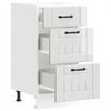 vidaXL Kitchen Base Cabinet "Lucca" High Gloss White Engineered Wood