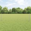vidaXL Fence with Post Silver 0.6 x 50 m Steel