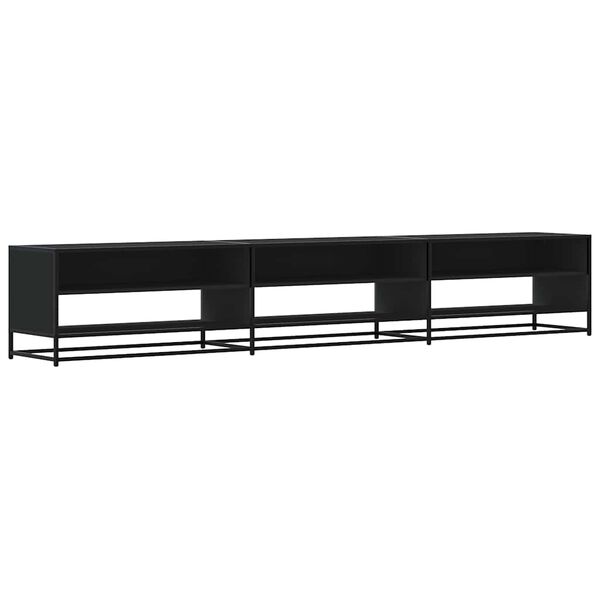vidaXL TV Cabinet Black 270x40x46 cm Engineered Wood