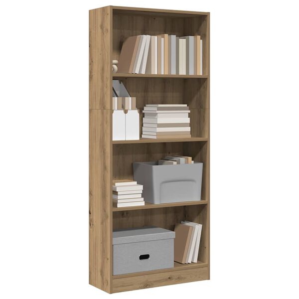 vidaXL Bookcase Artisian Oak 60x24x143 cm Engineered Wood