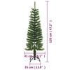 vidaXL Artificial Slim Christmas Tree with Stand 120 cm PE