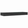 vidaXL Floating Wall Shelf with Drawer Black 80x25x8 cm