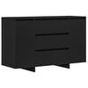 vidaXL Sideboard with Drawer Black 120 x 41 x 75 cm Engineered Wood