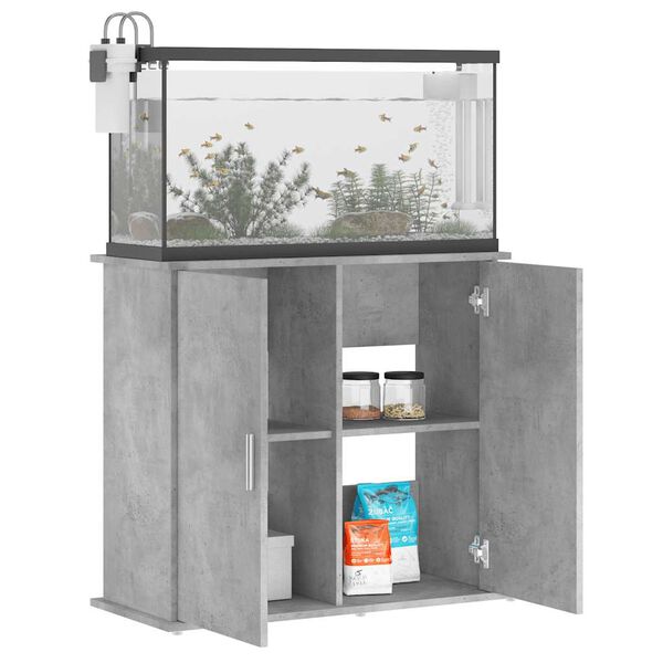 vidaXL Aquarium Stand Concrete Grey 81x36x73 cm Engineered Wood
