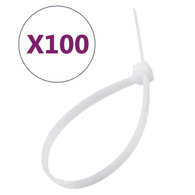 vidaXL 100 pcs Cable Zip Ties 15 cm