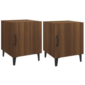 vidaXL Bedside Cabinets 2 pcs Brown Oak Engineered Wood