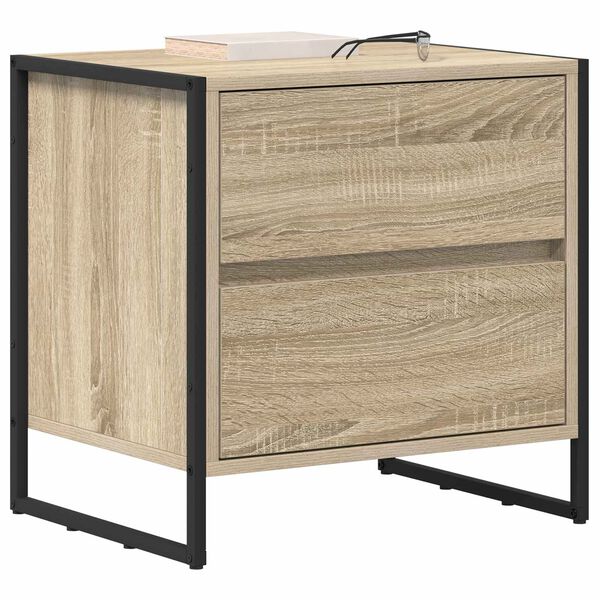 vidaXL Bedside Table Sonoma 50 x 39.5 x 50 cm Engineered Wood