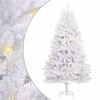 vidaXL Artificial Christmas Tree 300 LEDs PVC and Steel White