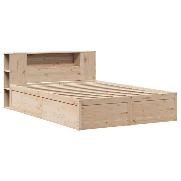vidaXL Bed Frame without Mattress 140x190 cm Solid Wood Pine