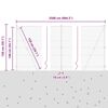 vidaXL Fence Post Grey 25 x 1.4 m (50 mm mesh) Steel and PVC