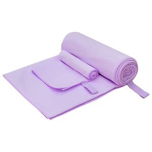 vidaXL Sports Towel Set 2 pcs Purple 50 x 30 cm, 200 x 100 cm