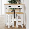 vidaXL 5 Piece Bar Set White Solid Wood Pine