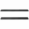 vidaXL Wall Shelves 2 pcs 100x23.5 cm Black Stainless Steel