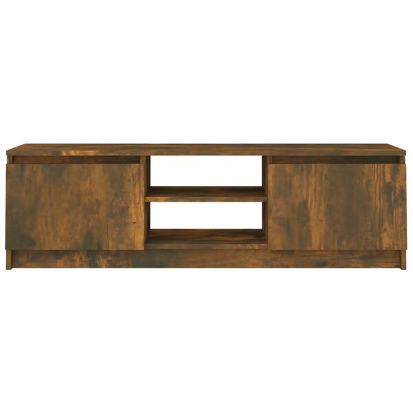 vidaXL TV Cabinet Smoked Oak 120x30x35.5 cm Engineered Wood