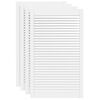vidaXL Cabinet Doors Louvred Design 4 pcs White 99,3x59,4 cm Solid Wood Pine
