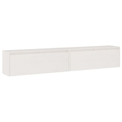 vidaXL Wall Cabinets 2 pcs White 100x30x35 cm Solid Wood Pine