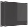 vidaXL Kitchen Backsplash 2 pcs Dark Grey 70 x 60 cm Tempered Glass