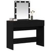 vidaXL Dressing Table Black oak 100 x 40 x 130 cm Engineered wood