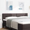 vidaXL Headboard Height Adjustable Manual Dark brown 180 cm Fabric