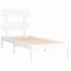 vidaXL Bed Frame without Mattress White 90x200 cm Solid Wood