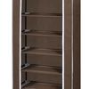 Fabric Shoe Cabinet with Cover 162 x 57 x 29 cm Brown