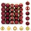 vidaXL Christmas Ball Set 75 pcs Gold and Wine Red 6 cm Polystyrene