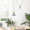 vidaXL Pendant Lamp Height Adjustable E27 Gloss Grey &Oslash; 22 cm Metal