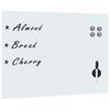 vidaXL Wall Mounted Magnetic Whiteboard Glass 80x60 cm