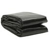vidaXL Pool Cover | Black | Thick PE film with air chambers | 10 x 5 m