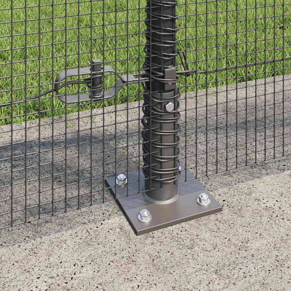 vidaXL Fence Post Grey 25 x 1 m (12 x 12 mm mesh) Steel