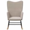 vidaXL Rocking Chair Light Grey Sherpa Fabric