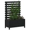 vidaXL Garden Planter with Rack Black 79x39.5x114 cm Solid Wood Pine