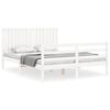vidaXL Bed Frame without Mattress White 160x200 cm Solid Wood