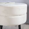 Venture Home Pouffe Pot 40x40x40 cm Velvet Black and Light Beige
