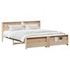 vidaXL Bed Frame with Headboard Brown 180 x 200 cm Engineered Wood