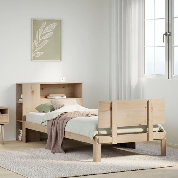 vidaXL Bookcase Bed without Mattress 90x190cm Single Solid Wood Pine