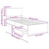 vidaXL Bed Frame with Drawer Grey Sonoma 75 x 190 cm Engineer Wood