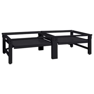 vidaXL Washing Machine Pedestal 2 pcs Black 124.5 x 61.5 x 32.5 cm