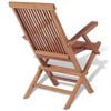 vidaXL 11 Piece Outdoor Dining Set with Folding Chairs Solid Teak Wood