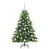 vidaXL Artificial Christmas Tree with 150 LEDs Green 120 cm PE and PVC