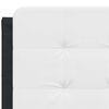vidaXL Bed Frame without Mattress "Zadar" Black and White 140x200 cm Faux Leather