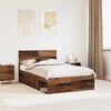 vidaXL Bed Frame with Headboard Old Wood 120 x 200 cm Engineered wood