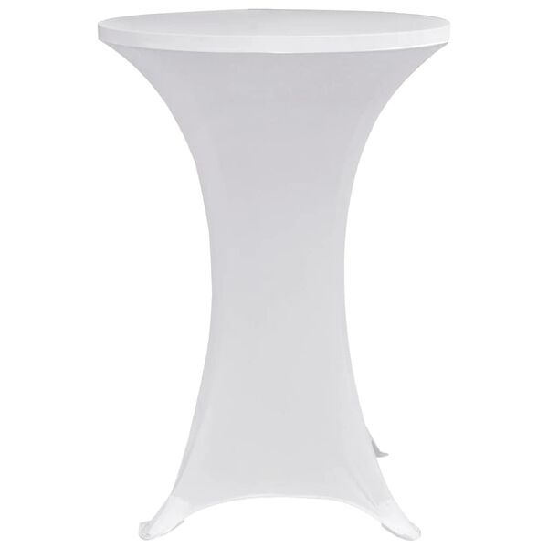 vidaXL Standing Table Cover Ø70 cm White Stretch 4 pcs