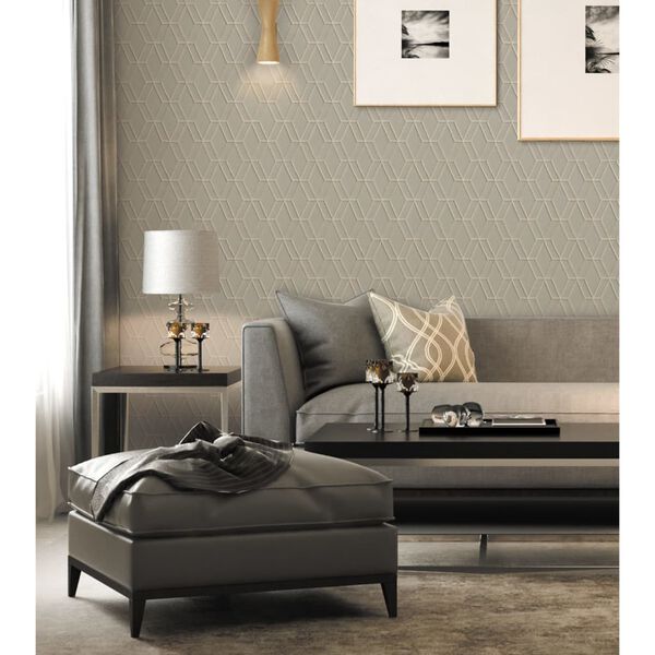 DUTCH WALLCOVERINGS Wallpaper Hexagonal Grey