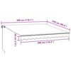 vidaXL Manual Retractable Awning Anthracite&White 300x250 cm