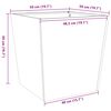 vidaXL Garden Planters 50x50x50 cm 2 pcs Galvanised Steel