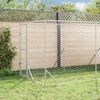 vidaXL Outdoor Dog Kennel with Roof Silver 2x6x2.5 m Galvanised Steel