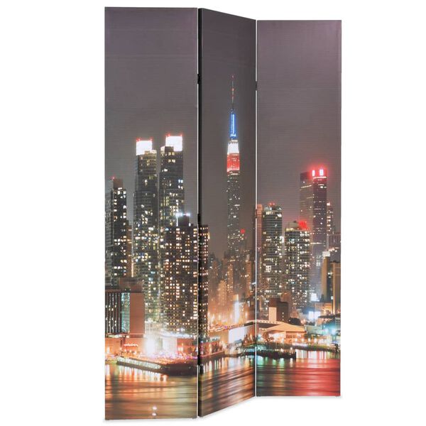 vidaXL Folding Room Divider 120x170 cm New York by Night