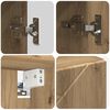 vidaXL Bathroom Furniture Set Wall-mounted with Door 4 pcs Artisan Oak