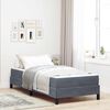 vidaXL Box Spring Bed with Mattress Dark Grey 80 x 210 cm Fabric